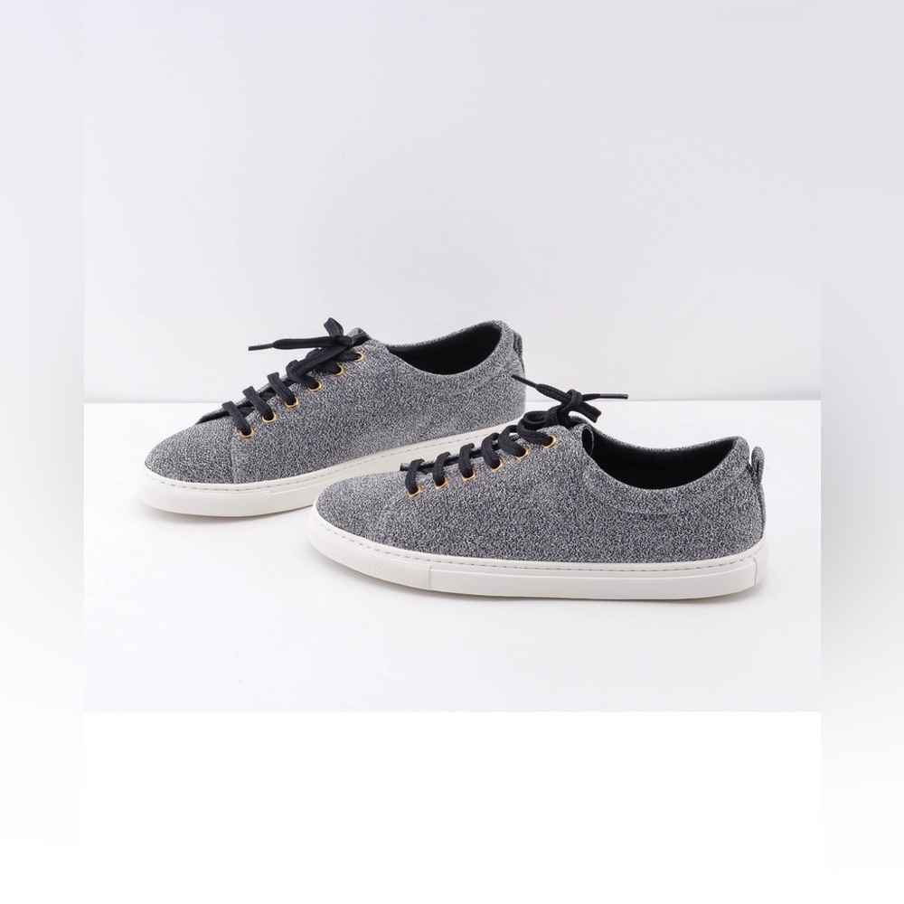 Sandro Silver Glitter Sneakers Low Top Round Toe Sandro size 3 = US 7.5